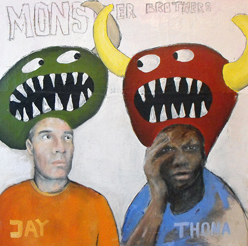 Monster Boys by Jay Rechsteiner - depicting Thona Samba and Jay Rechsteiner
